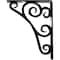 Ekena Millwork Tristan Wrought Iron Bracket, (Triple center brace), Powder Coated Black 2"W x 7 1/2"D x 10"H BKTM02X07X10TTN - alternate 3